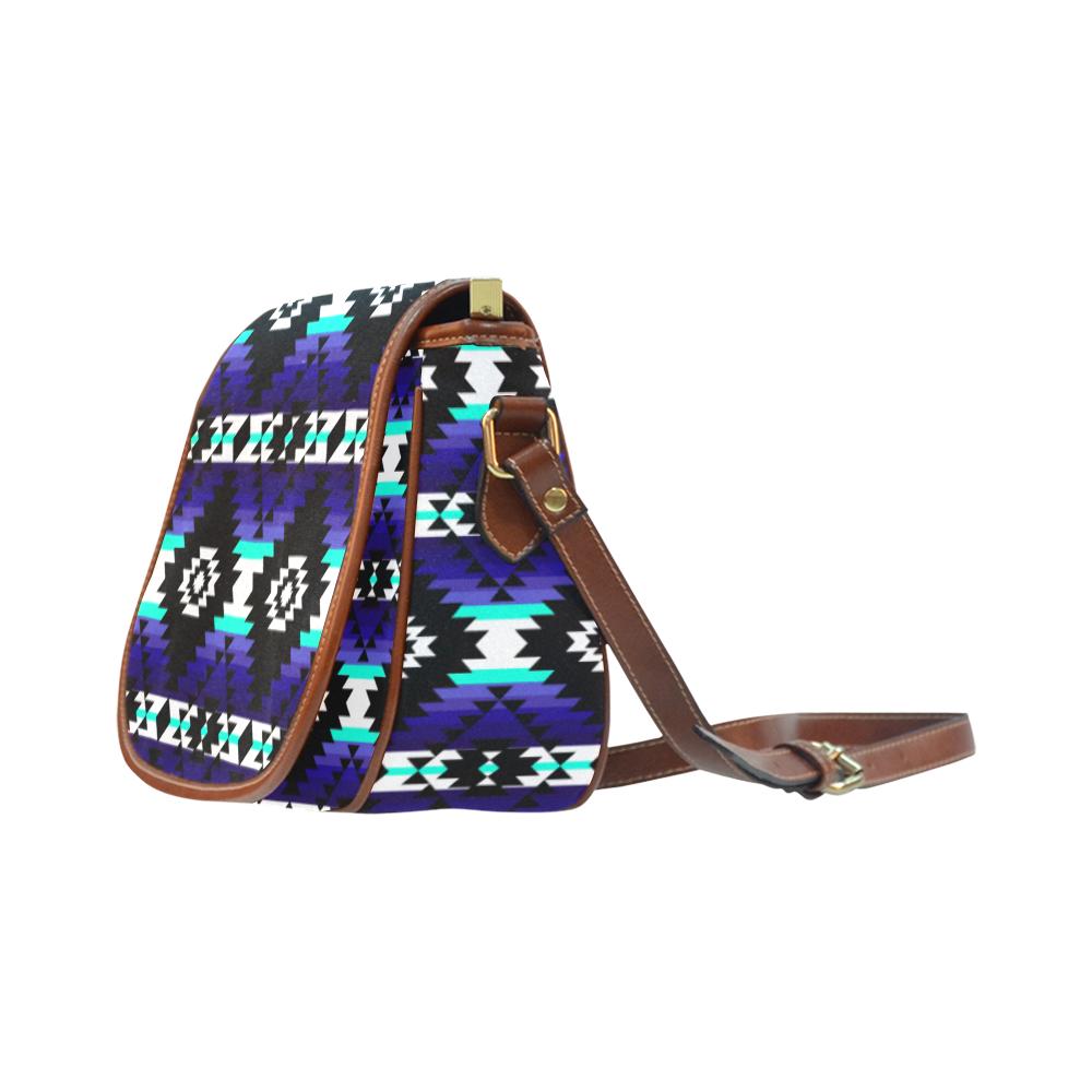 Cree Confederacy Midnight Saddle Bag/Small (Model 1649) Full Customization Saddle Bag/Small (Full Customization) e-joyer 