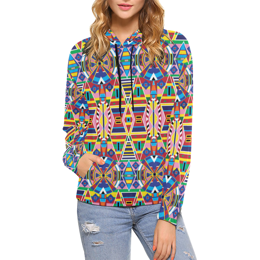 Crow Captive All Over Print Hoodie for Women (USA Size) (Model H13) Hoodie e-joyer 