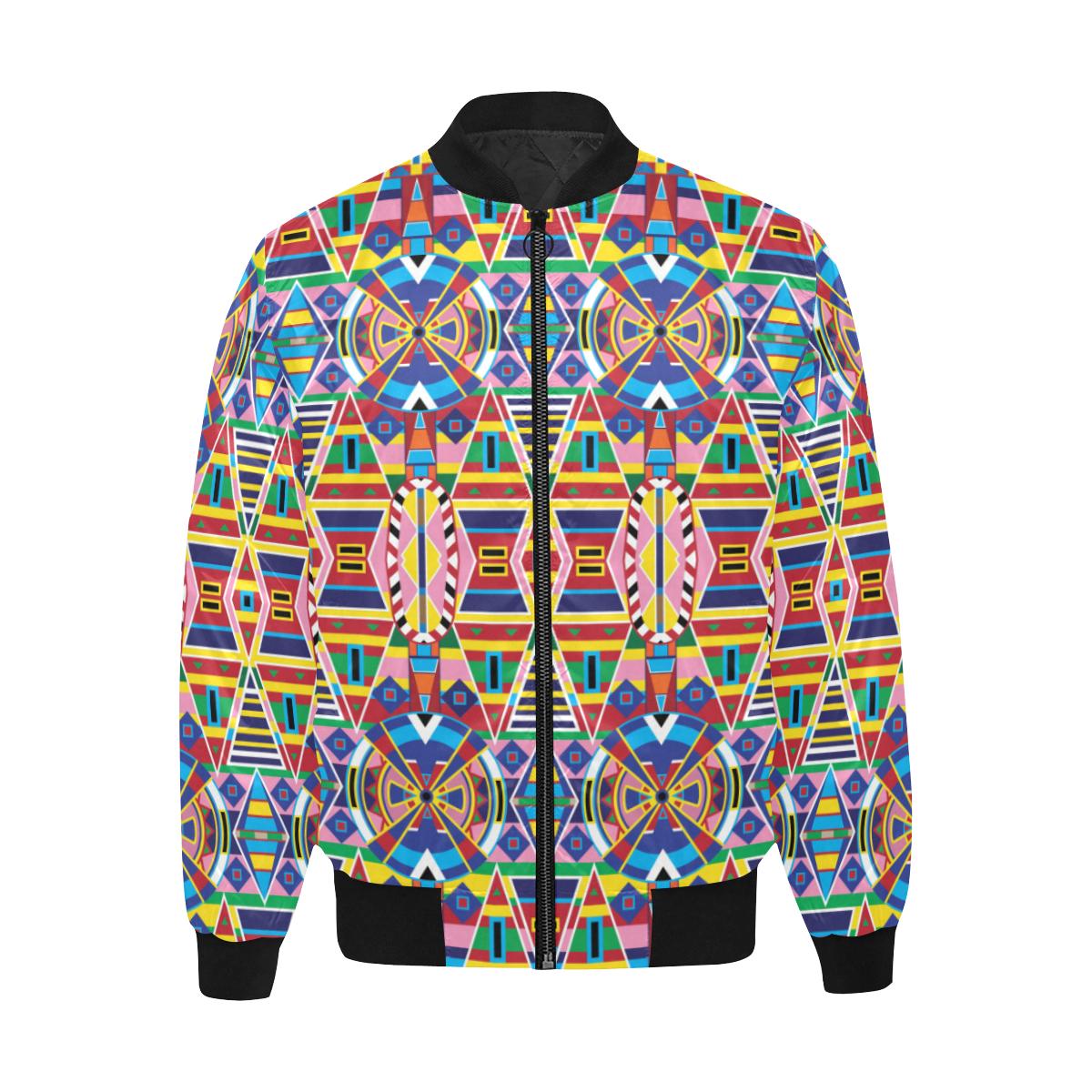 Crow Captive All Over Print Quilted Bomber Jacket for Men (Model H33) All Over Print Quilted Jacket for Men (H33) e-joyer 