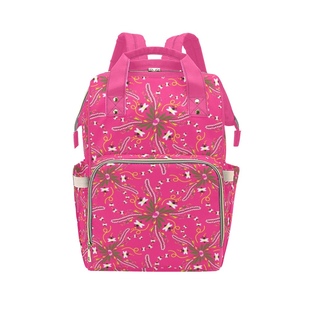 Willow Bee Bubblegum Multi-Function Diaper Backpack/Diaper Bag