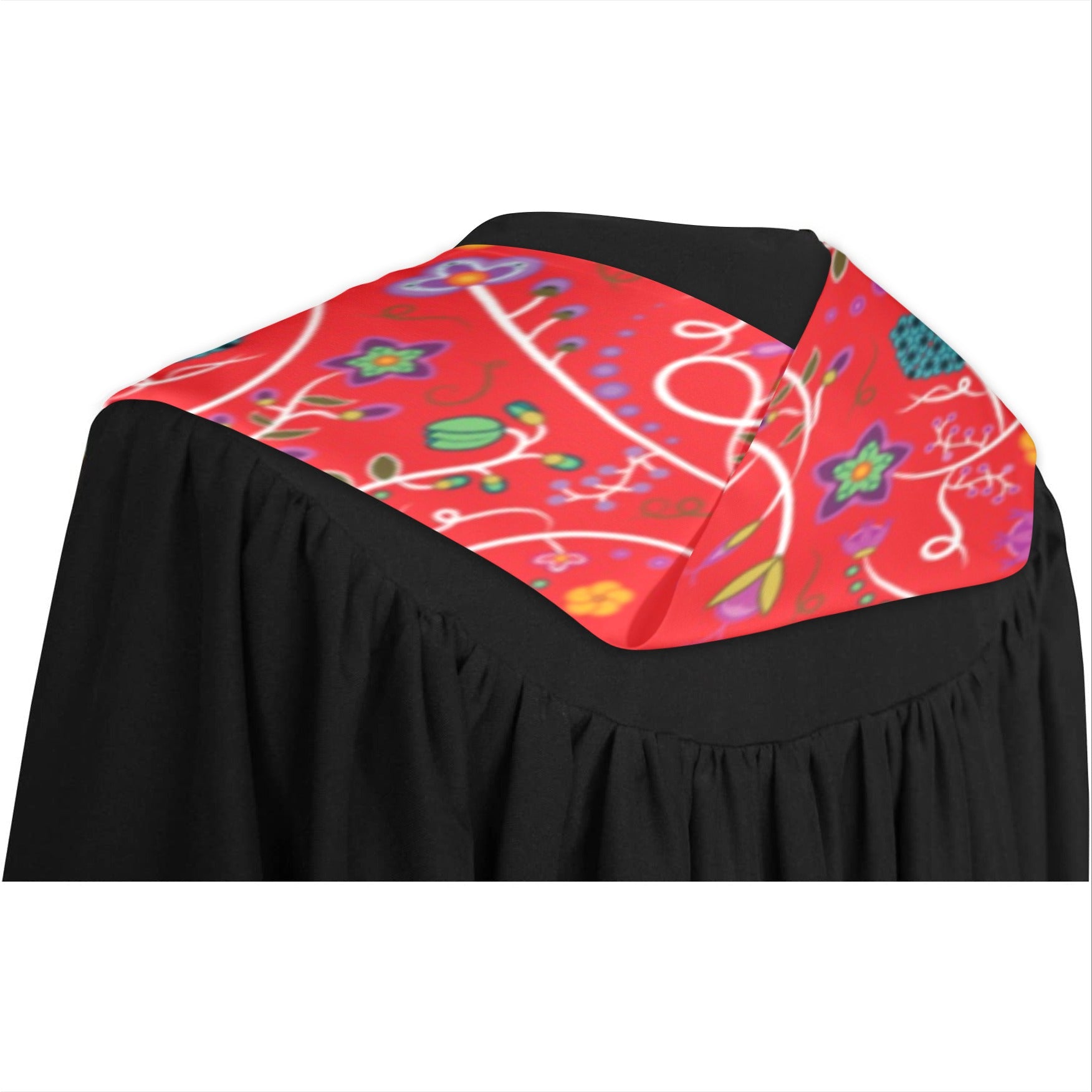 Fresh Fleur Fire Graduation Stole