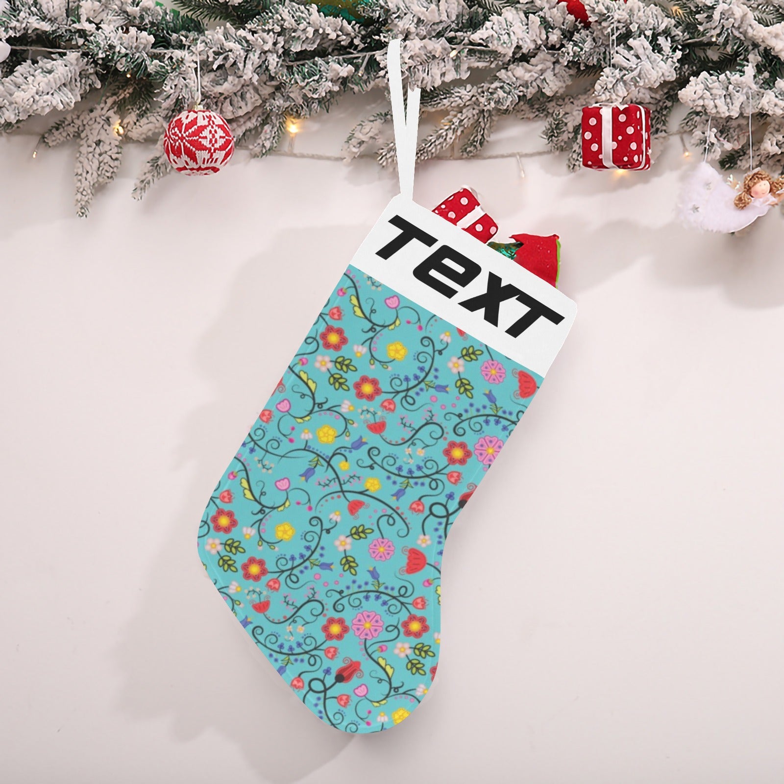 Nipin Blossom Sky Christmas Stocking (Custom Text on The Top)
