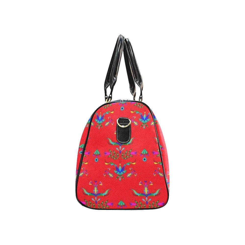 Dakota Damask Red Waterproof Travel Bag