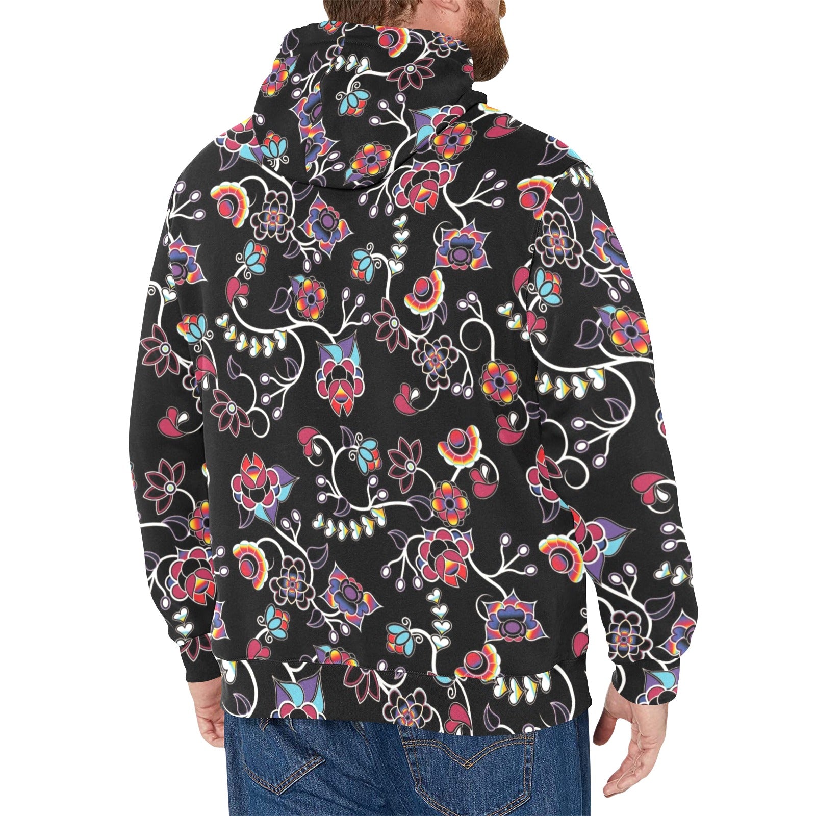 Floral Danseur Men's Long Sleeve Fleece Hoodie