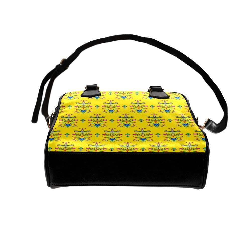 Dakota Damask Yellow Shoulder Handbag