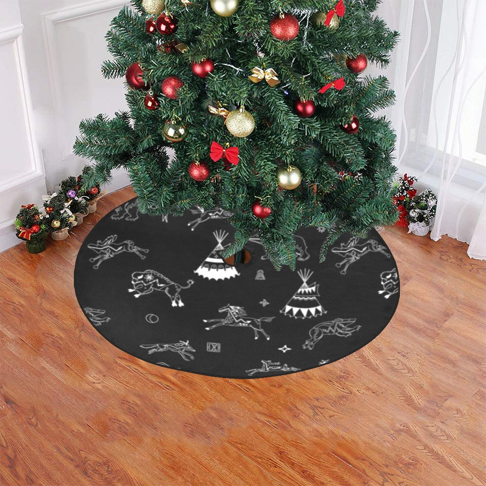 Ledger Dabbles Black Christmas Tree Skirt 47" x 47"
