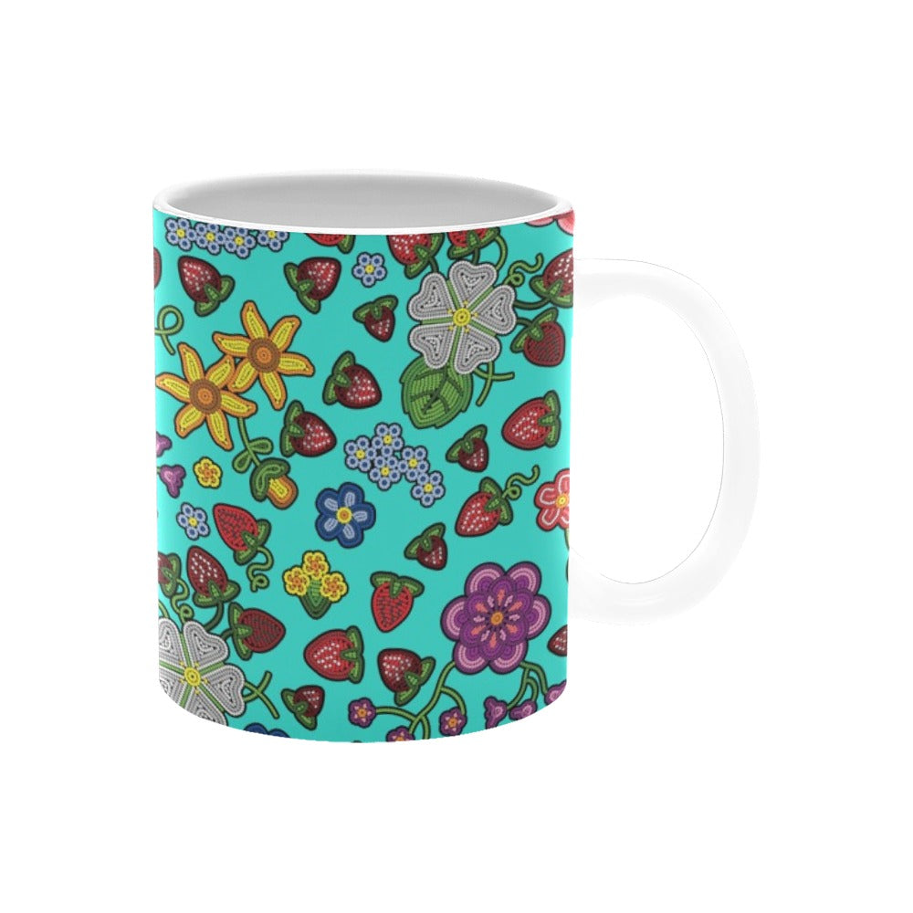 Berry Pop Turquoise White Mug(11OZ)