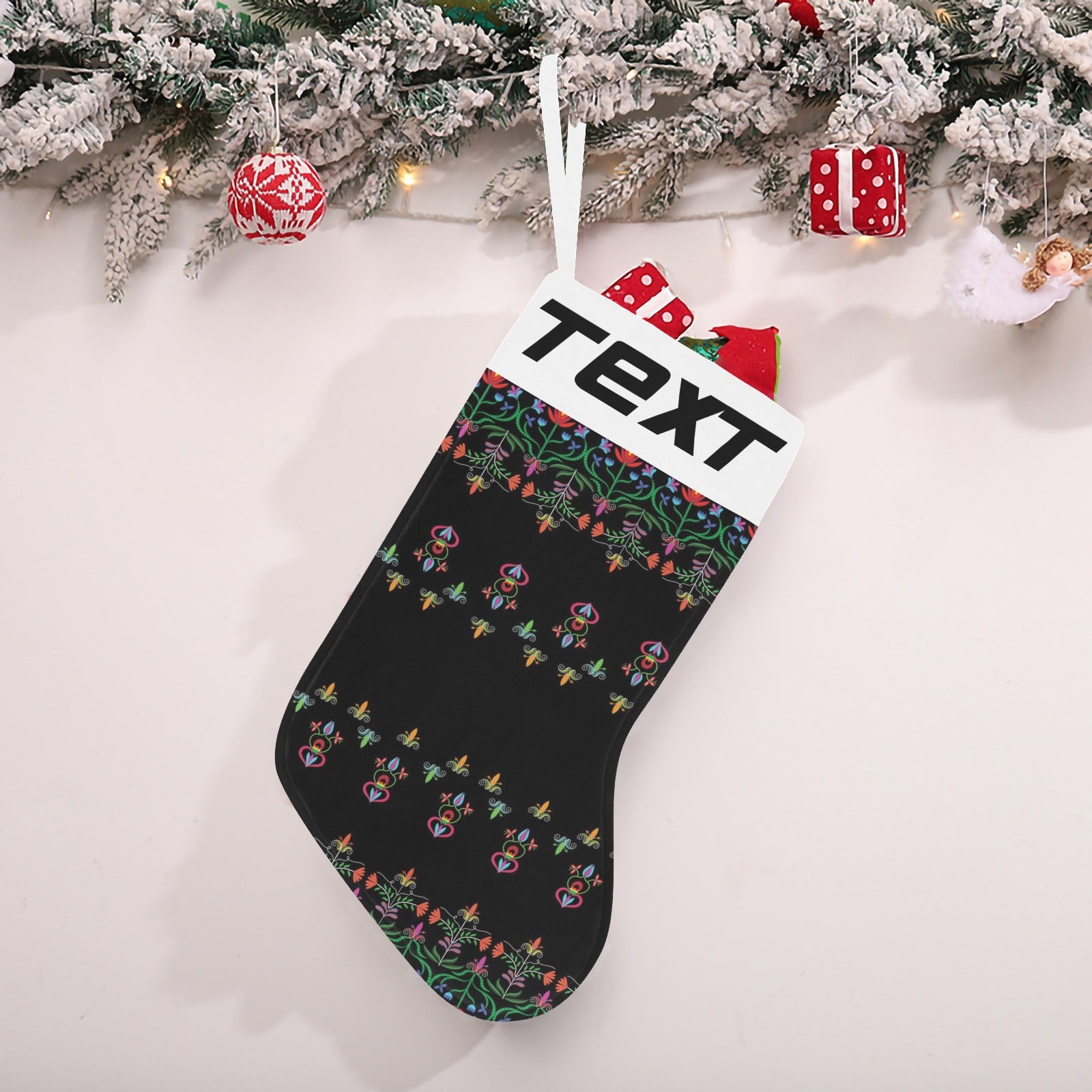 Metis Corn Mother Christmas Stocking (Custom Text on The Top)