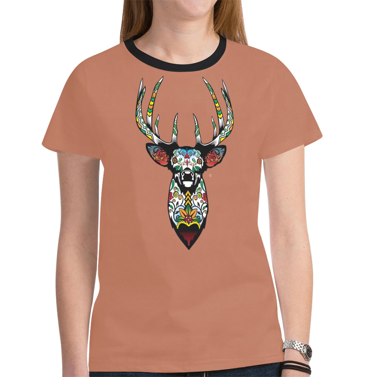 Elk Spirit Guide (Brown) T-shirt for Women