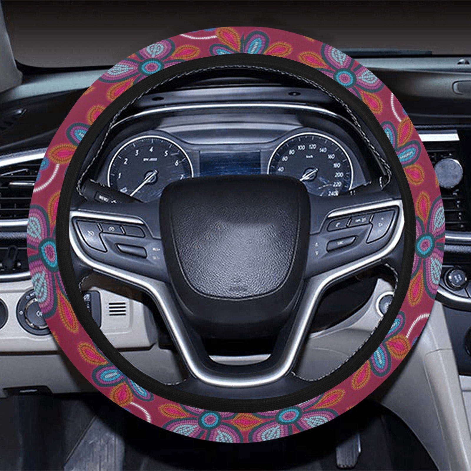 Cardinal Garden Steering Wheel Cover with Elastic Edge
