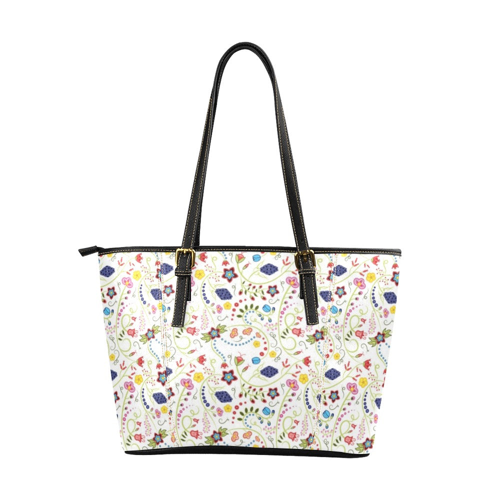 Fresh Fleur Leather Tote Bag/Large