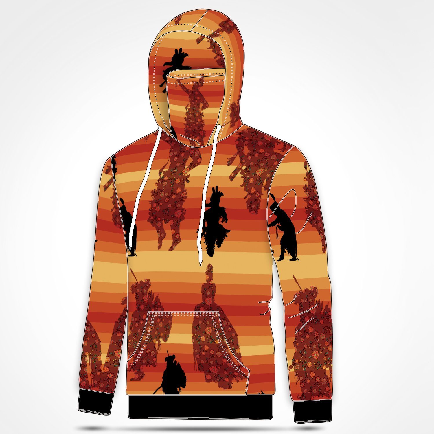 Dancers Brown Hoodie with Face Cover 49 Dzine 