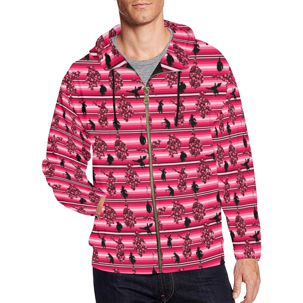 Dancers Floral Amour All Over Print Full Zip Hoodie for Men (Model H14) hoodie e-joyer 