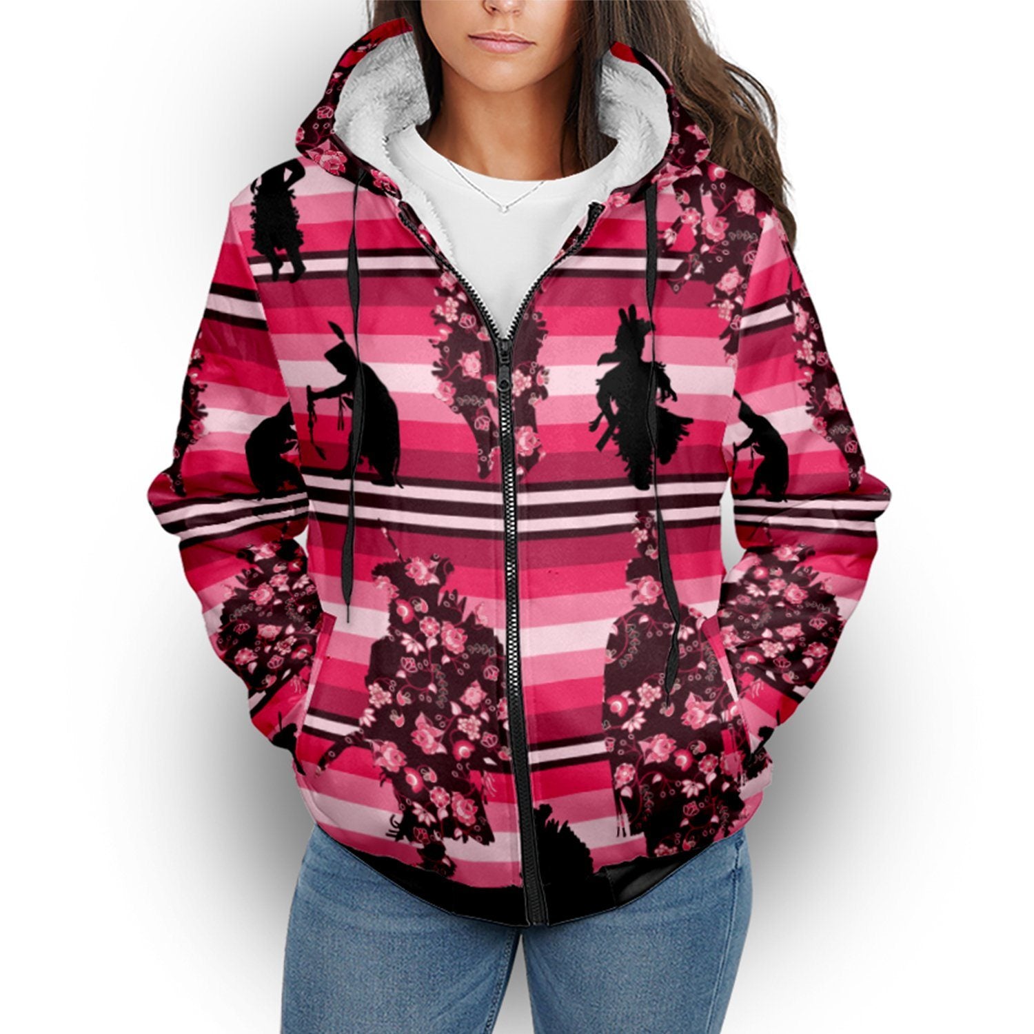 Dancers Floral Amour Sherpa Hoodie hoodie Herman 