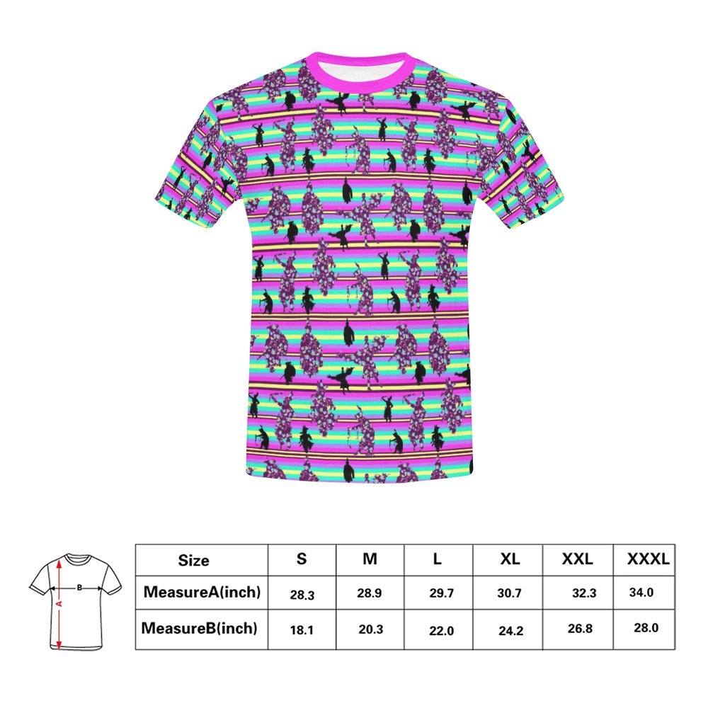 Dancers Floral Contest All Over Print T-Shirt for Men (USA Size) (Model T40) All Over Print T-Shirt for Men (T40) e-joyer 