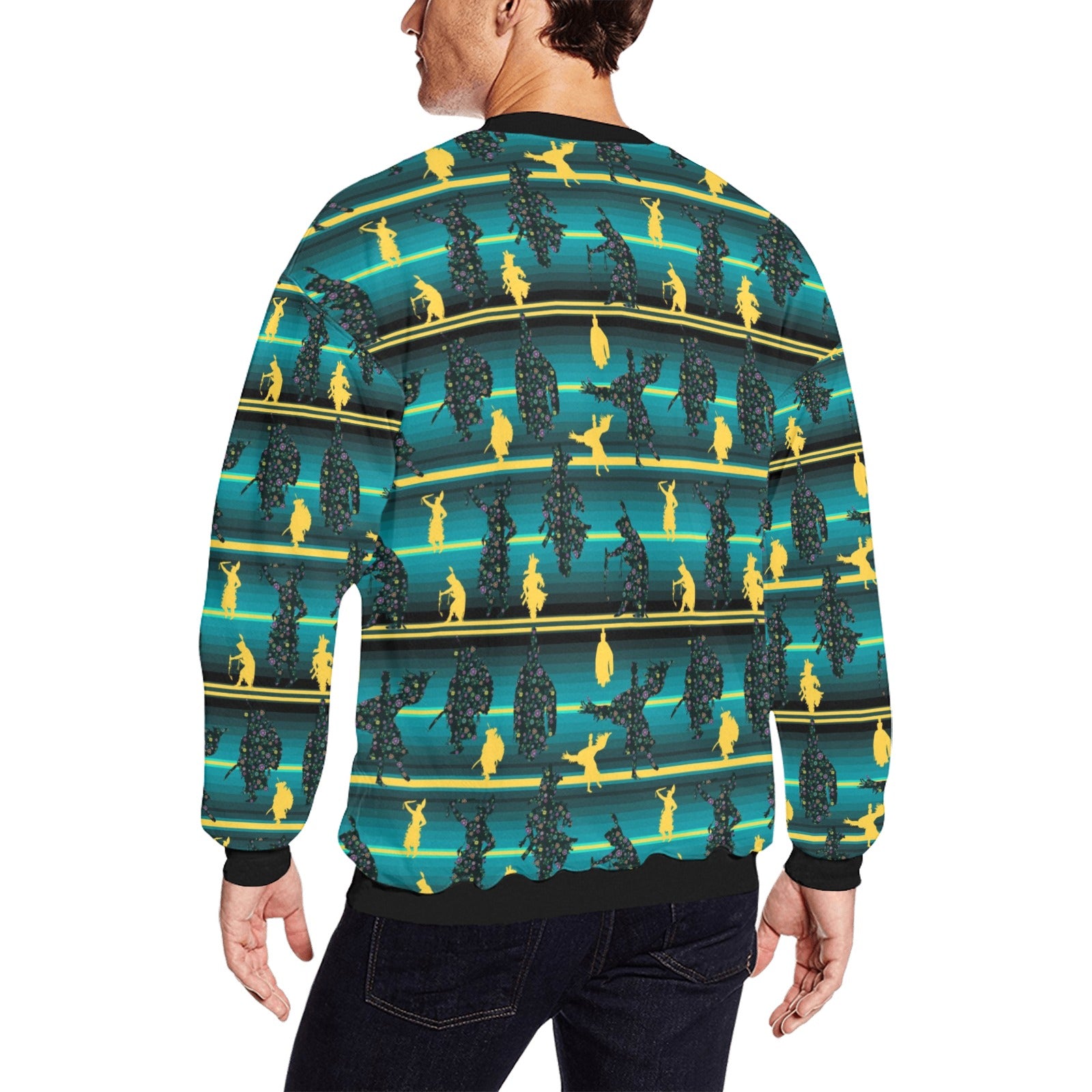 Dancers Inspire Green All Over Print Crewneck Sweatshirt for Men (Model H18) shirt e-joyer 
