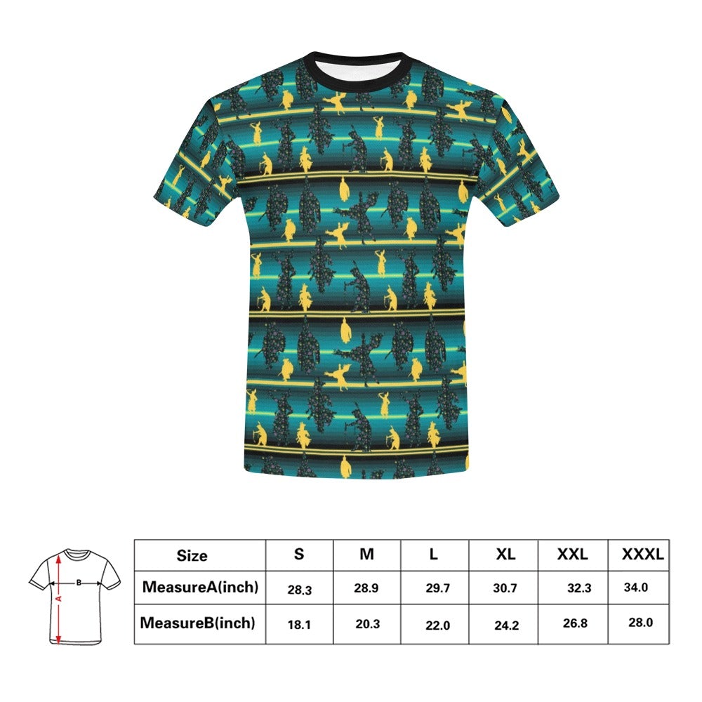 Dancers Inspire Green All Over Print T-Shirt for Men (USA Size) (Model T40) All Over Print T-Shirt for Men (T40) e-joyer 