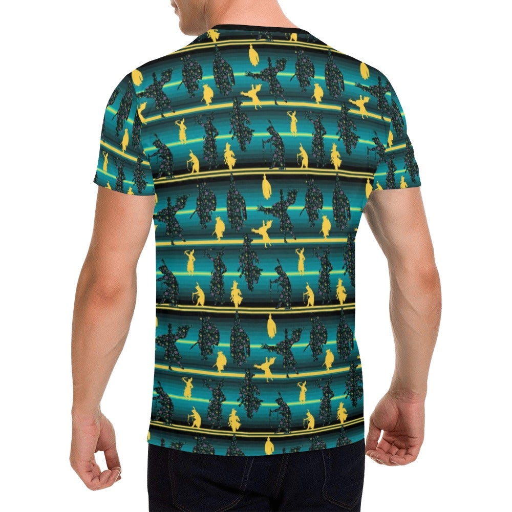Dancers Inspire Green All Over Print T-Shirt for Men (USA Size) (Model T40) All Over Print T-Shirt for Men (T40) e-joyer 