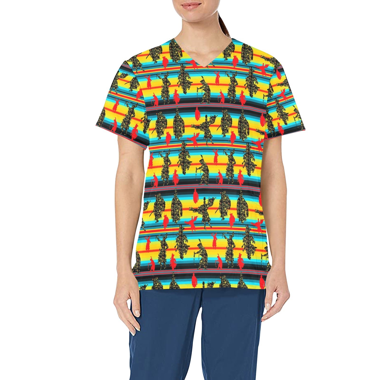 Dancers Midnight Special All Over Print Scrub Top Scrub Top e-joyer 