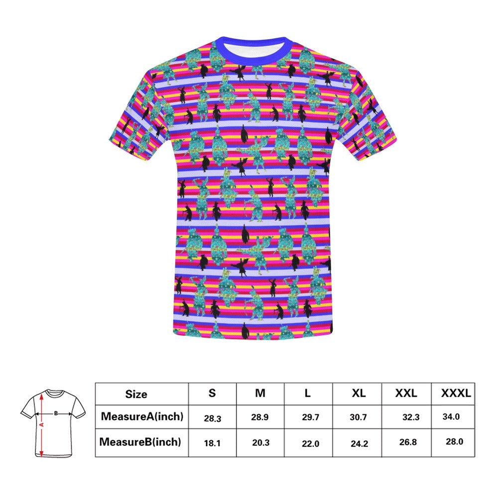 Dancers Sky Dance All Over Print T-Shirt for Men (USA Size) (Model T40) All Over Print T-Shirt for Men (T40) e-joyer 