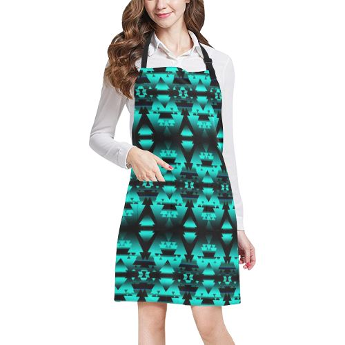 Dark-Deep Lake-Winter-Camp All Over Print Apron All Over Print Apron e-joyer 