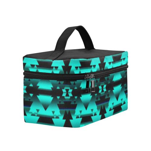 Dark-Deep Lake-Winter-Camp Cosmetic Bag/Large (Model 1658) Cosmetic Bag e-joyer 