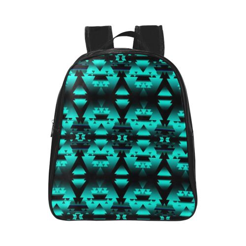 Dark-Deep Lake-Winter-Camp School Backpack (Model 1601)(Small) School Backpacks/Small (1601) e-joyer 