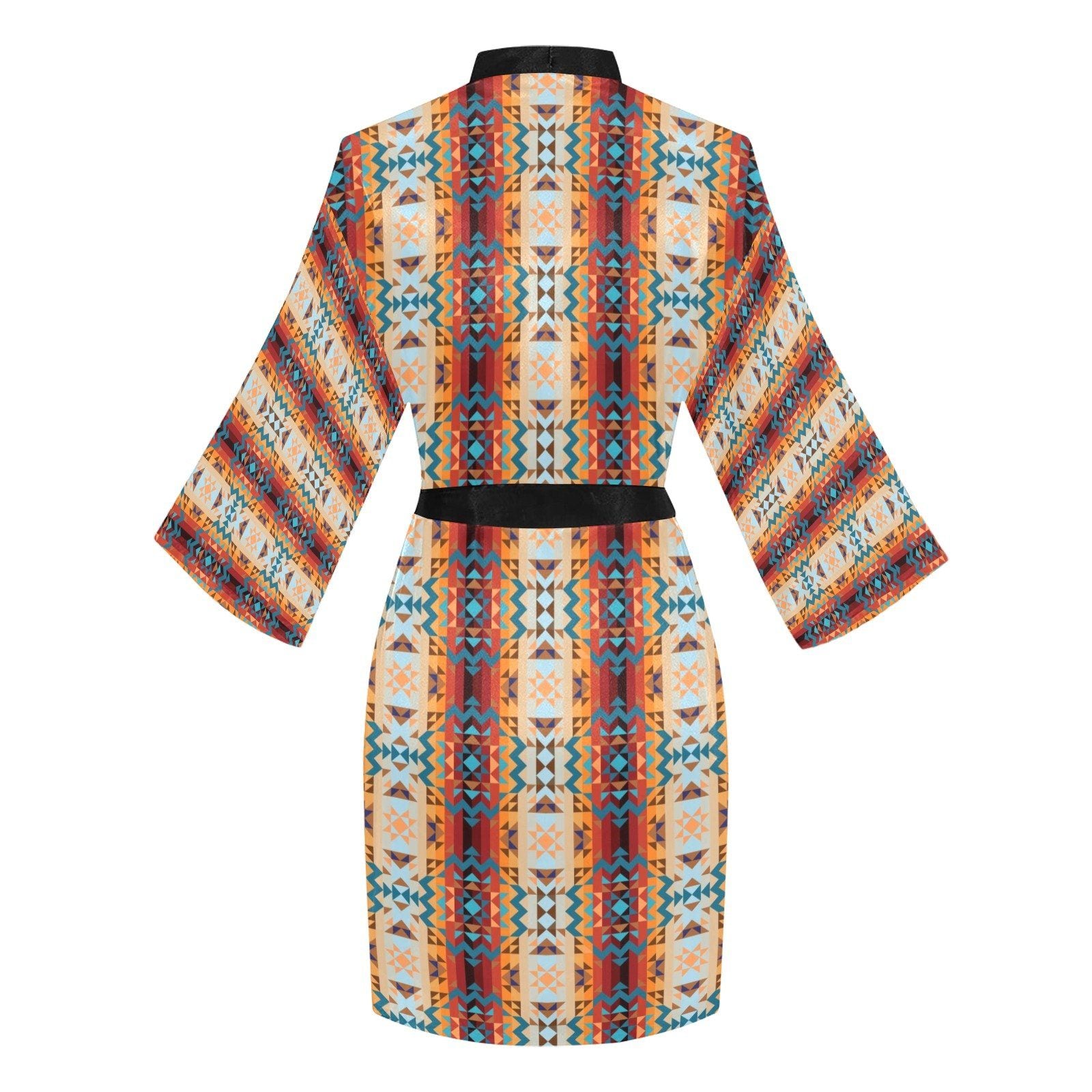 Dark Sandway Long Sleeve Kimono Robe Long Sleeve Kimono Robe e-joyer 