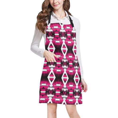 Dark Sunset Winter Camp All Over Print Apron All Over Print Apron e-joyer 