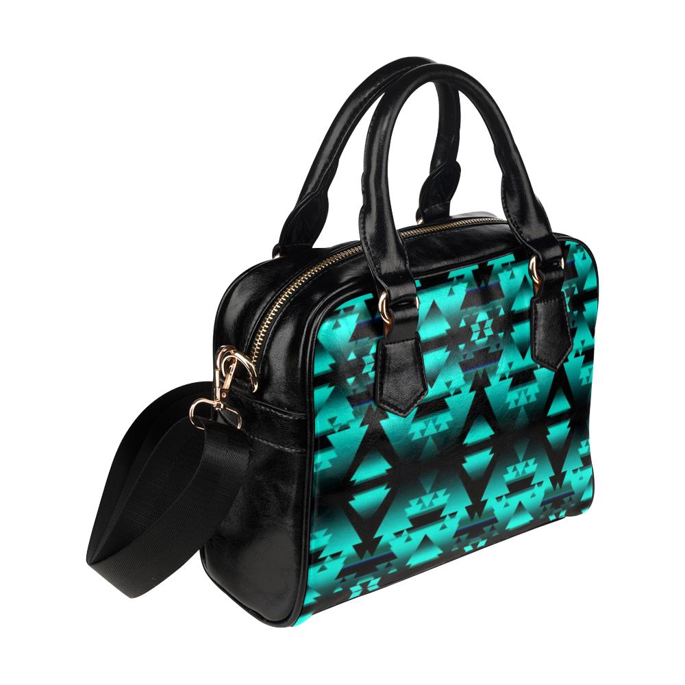 Dark-Teal-Winter-Camp Shoulder Handbag (Model 1634) Shoulder Handbags (1634) e-joyer 