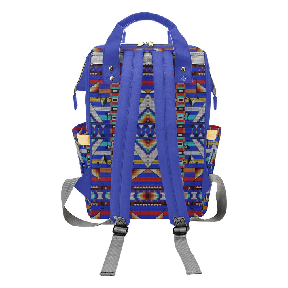 Medicine Blessing Blue Multi-Function Diaper Backpack/Diaper Bag