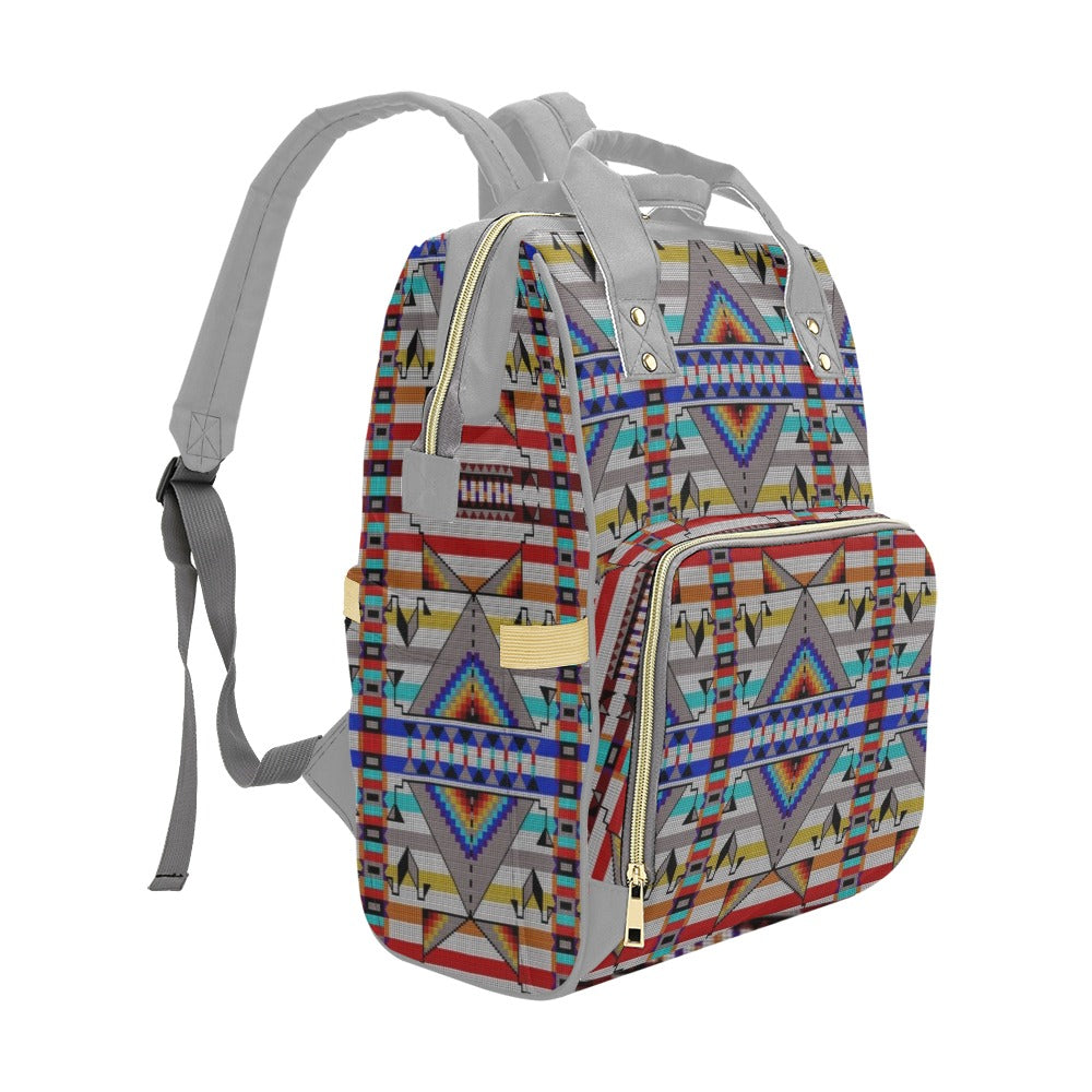 Medicine Blessing White Multi-Function Diaper Backpack/Diaper Bag