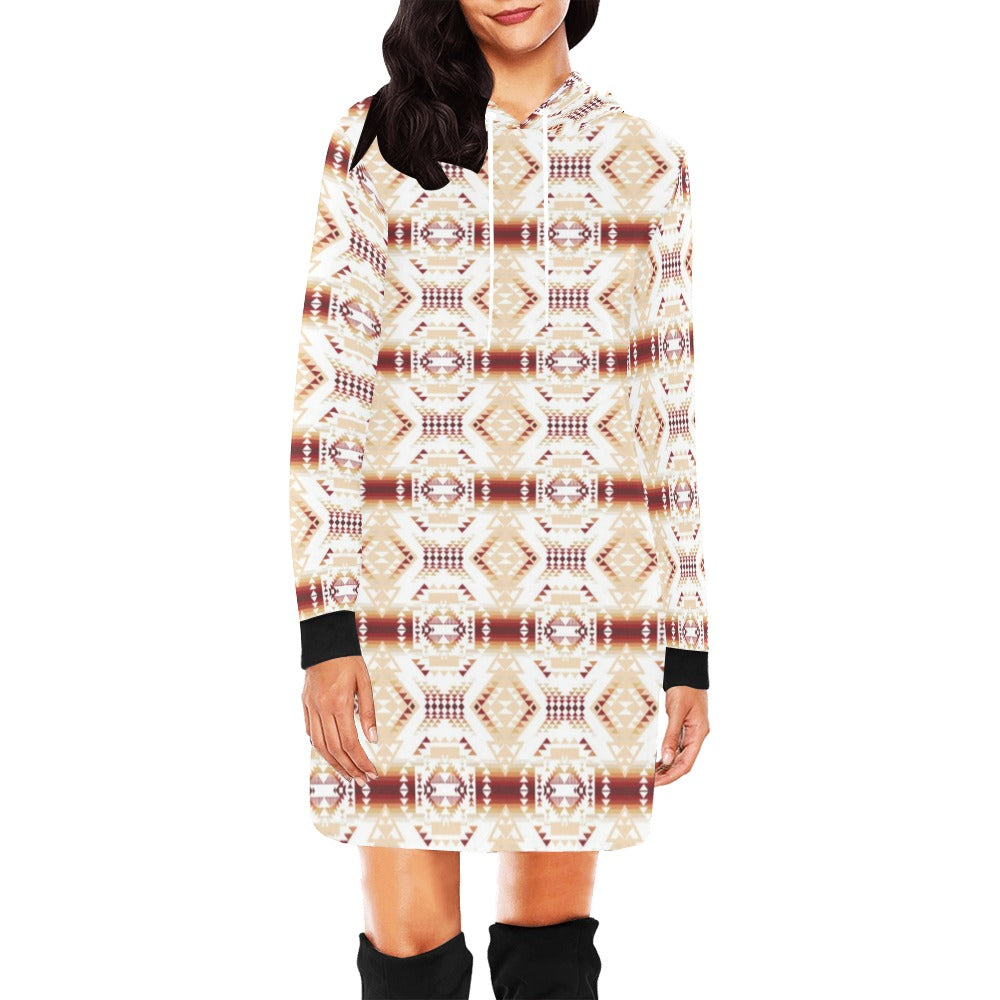 Gathering Clay Hoodie Dress