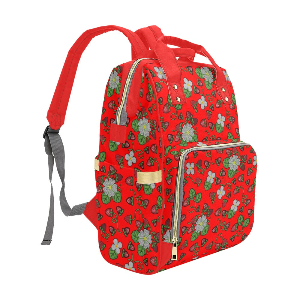 Strawberry Dreams Fire Multi-Function Diaper Backpack/Diaper Bag