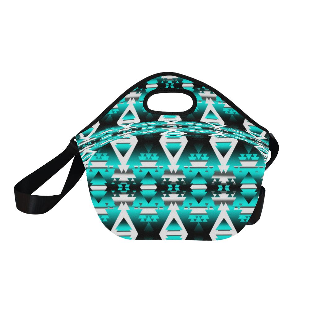 Deep Lake Winter Camp Large Insulated Neoprene Lunch Bag That Replaces Your Purse (Model 1669) Neoprene Lunch Bag/Large (1669) e-joyer 