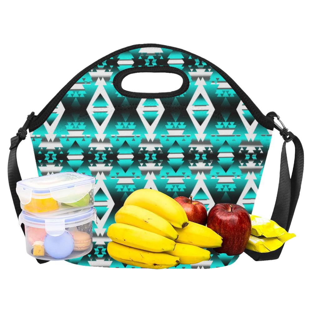 Deep Lake Winter Camp Large Insulated Neoprene Lunch Bag That Replaces Your Purse (Model 1669) Neoprene Lunch Bag/Large (1669) e-joyer 