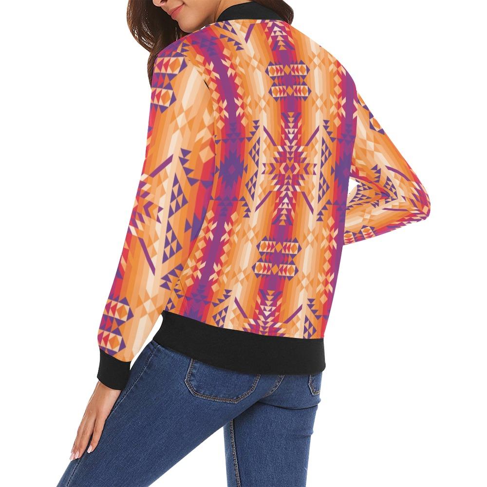 Desert Geo All Over Print Bomber Jacket for Women (Model H19) All Over Print Bomber Jacket for Women (H19) e-joyer 