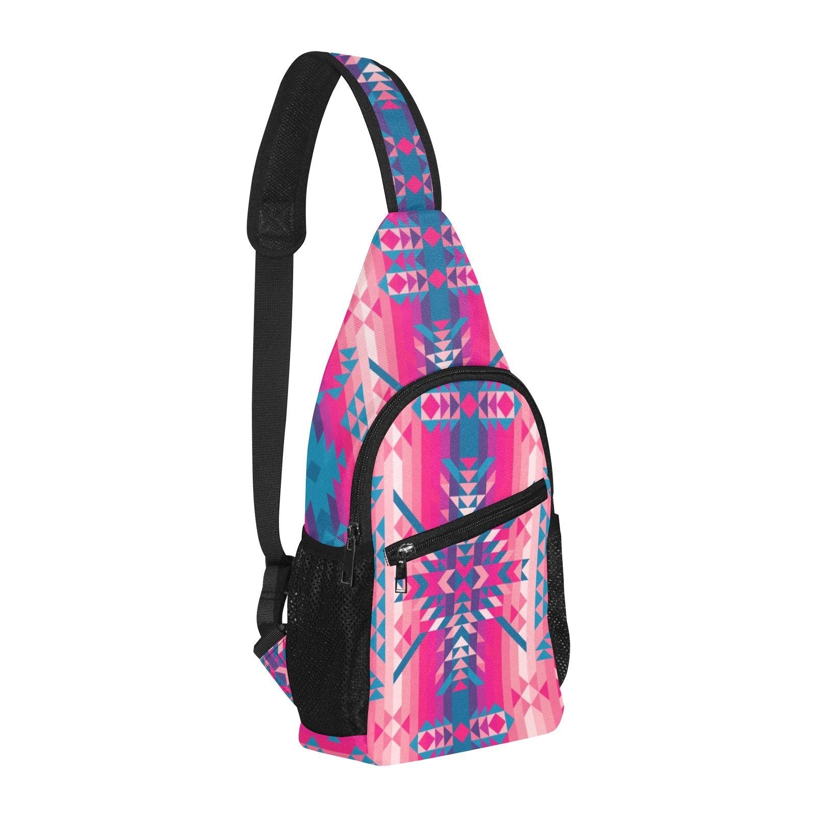 Desert Geo Blue All Over Print Chest Bag (Model 1719) All Over Print Chest Bag (1719) e-joyer 