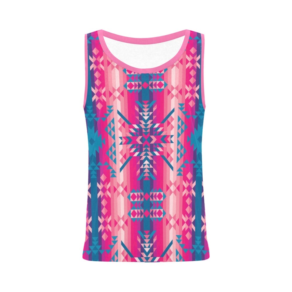 Desert Geo Blue All Over Print Tank Top for Women (Model T43) All Over Print Tank Top for Women (T43) e-joyer 