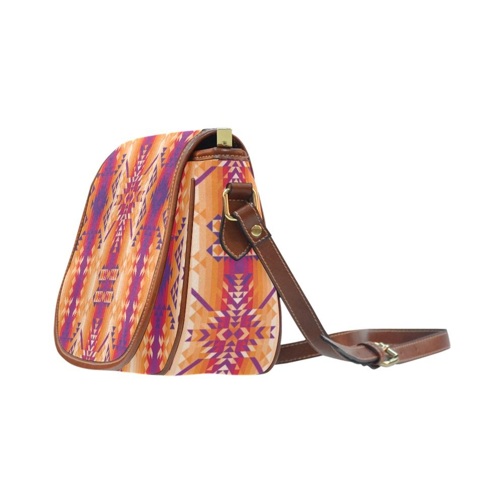 Desert Geo Saddle Bag/Small (Model 1649) Full Customization bag e-joyer 