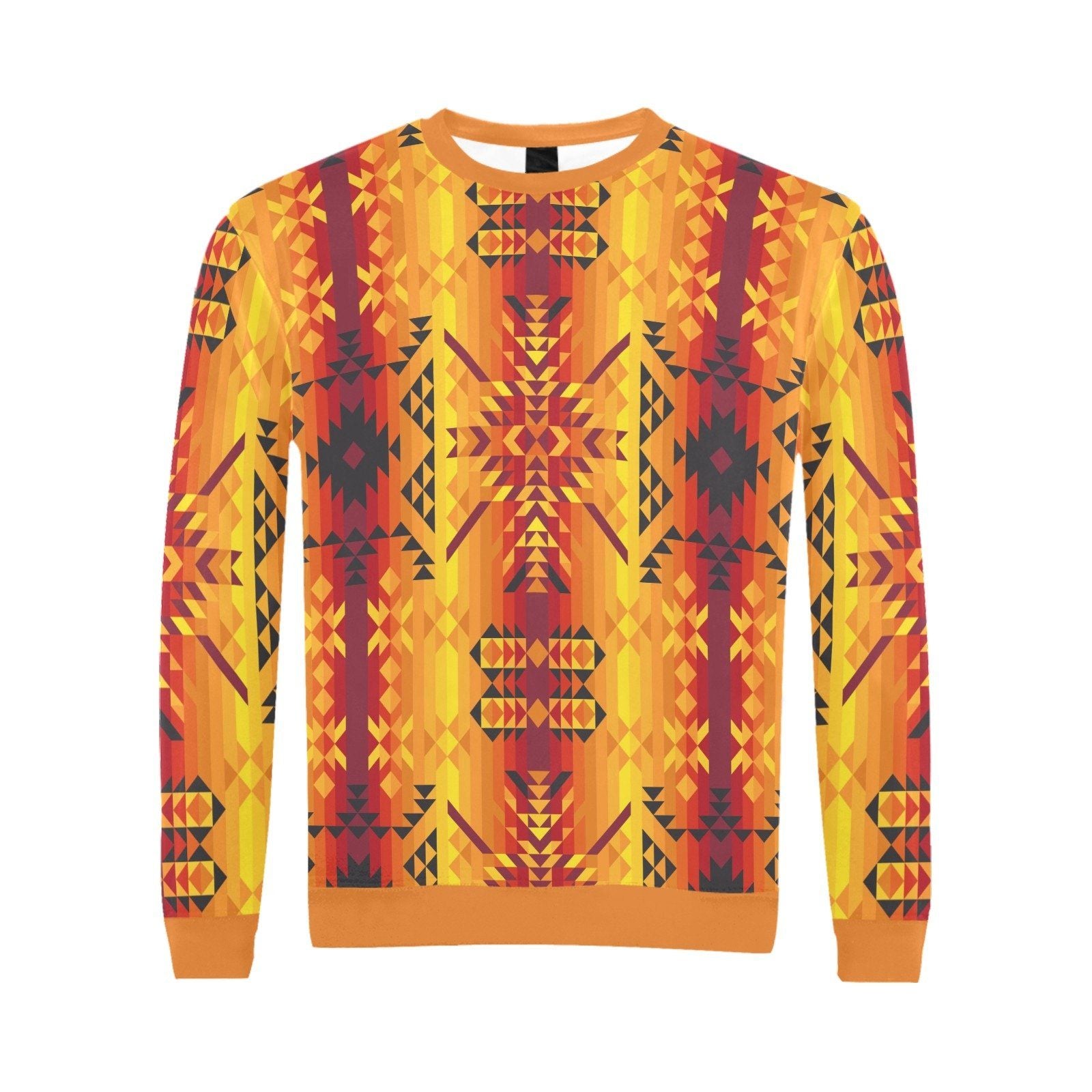 Desert Geo Yellow Red All Over Print Crewneck Sweatshirt for Men (Model H18) shirt e-joyer 