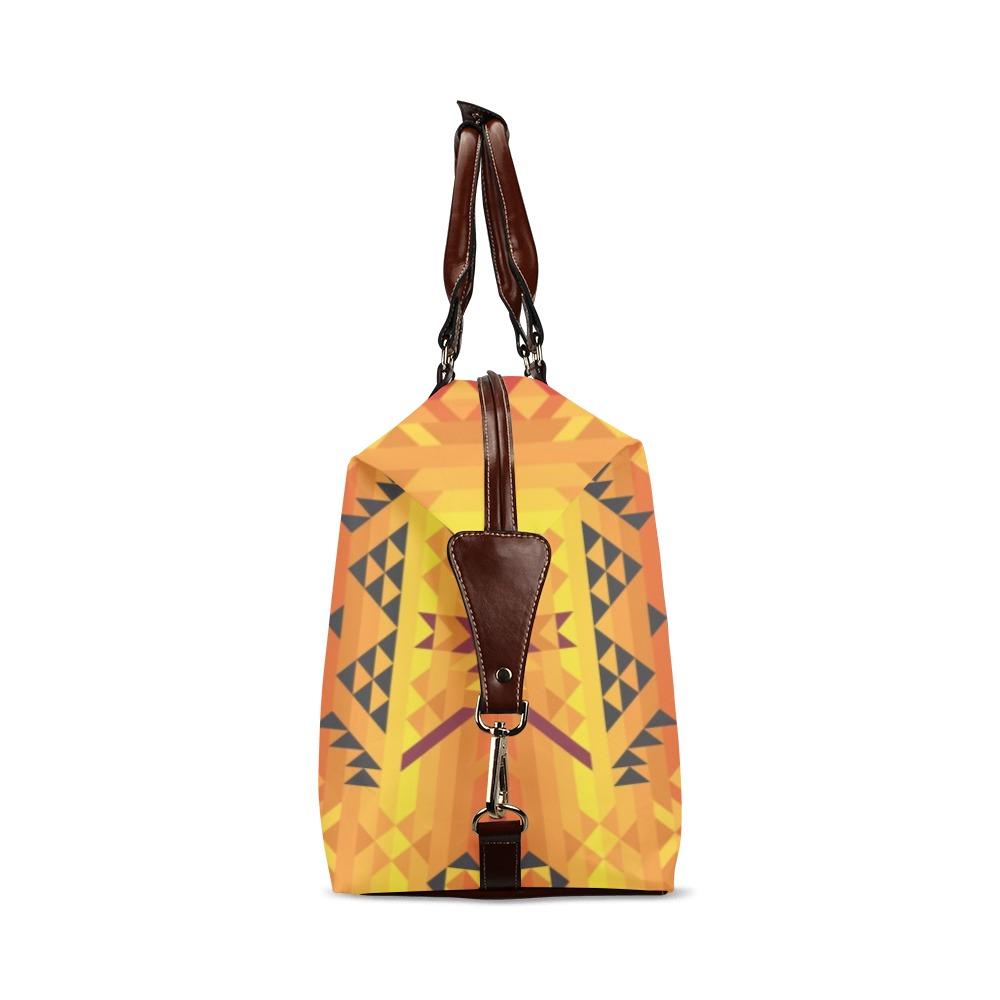 Desert Geo Yellow Red Classic Travel Bag (Model 1643) Remake Classic Travel Bags (1643) e-joyer 