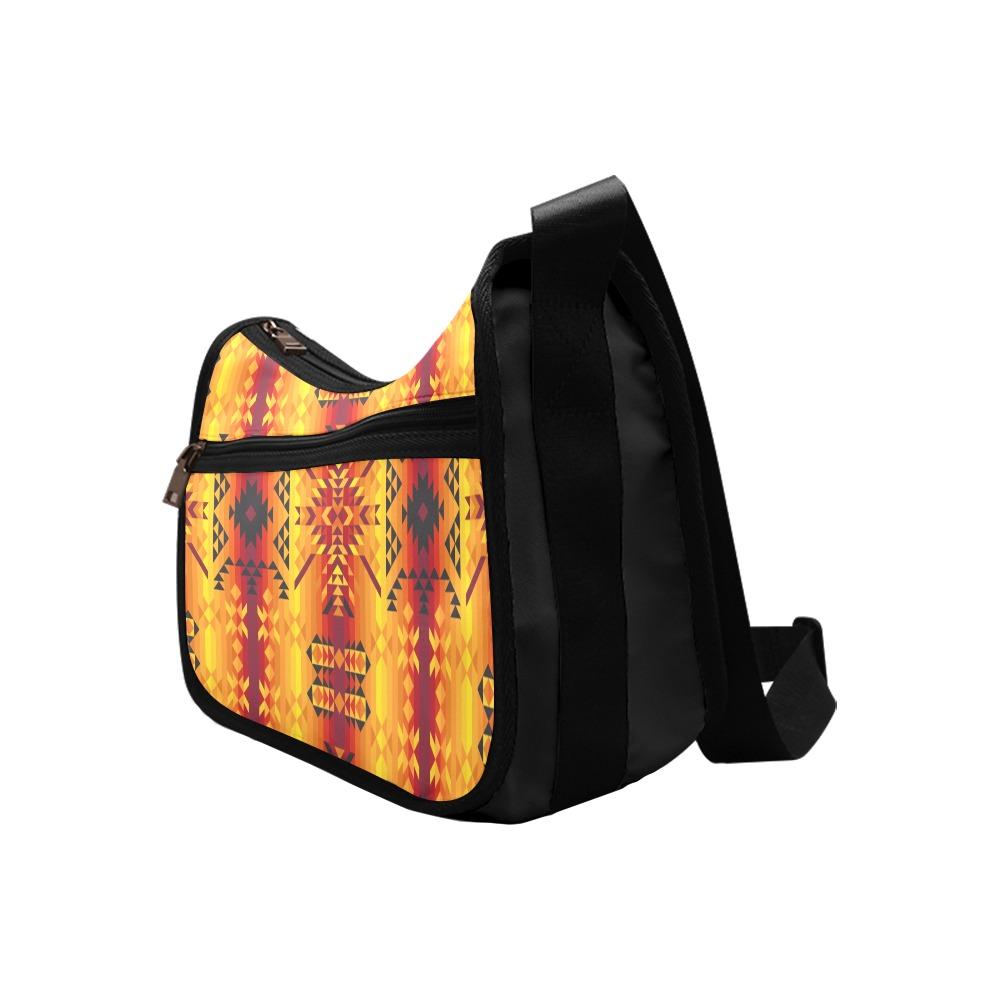 Desert Geo Yellow Red Crossbody Bags (Model 1616) Crossbody Bags (1616) e-joyer 