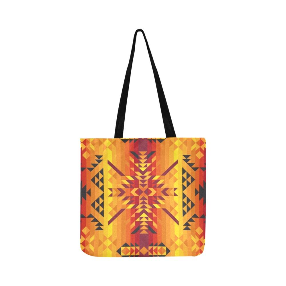 Desert Geo Yellow Red Reusable Shopping Bag Model 1660 (Two sides) Shopping Tote Bag (1660) e-joyer 