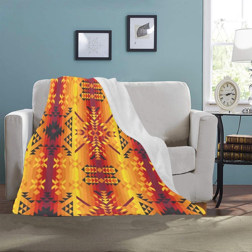 Desert Geo Yellow Red Ultra-Soft Micro Fleece Blanket 40"x50" Ultra-Soft Blanket 40''x50'' e-joyer 