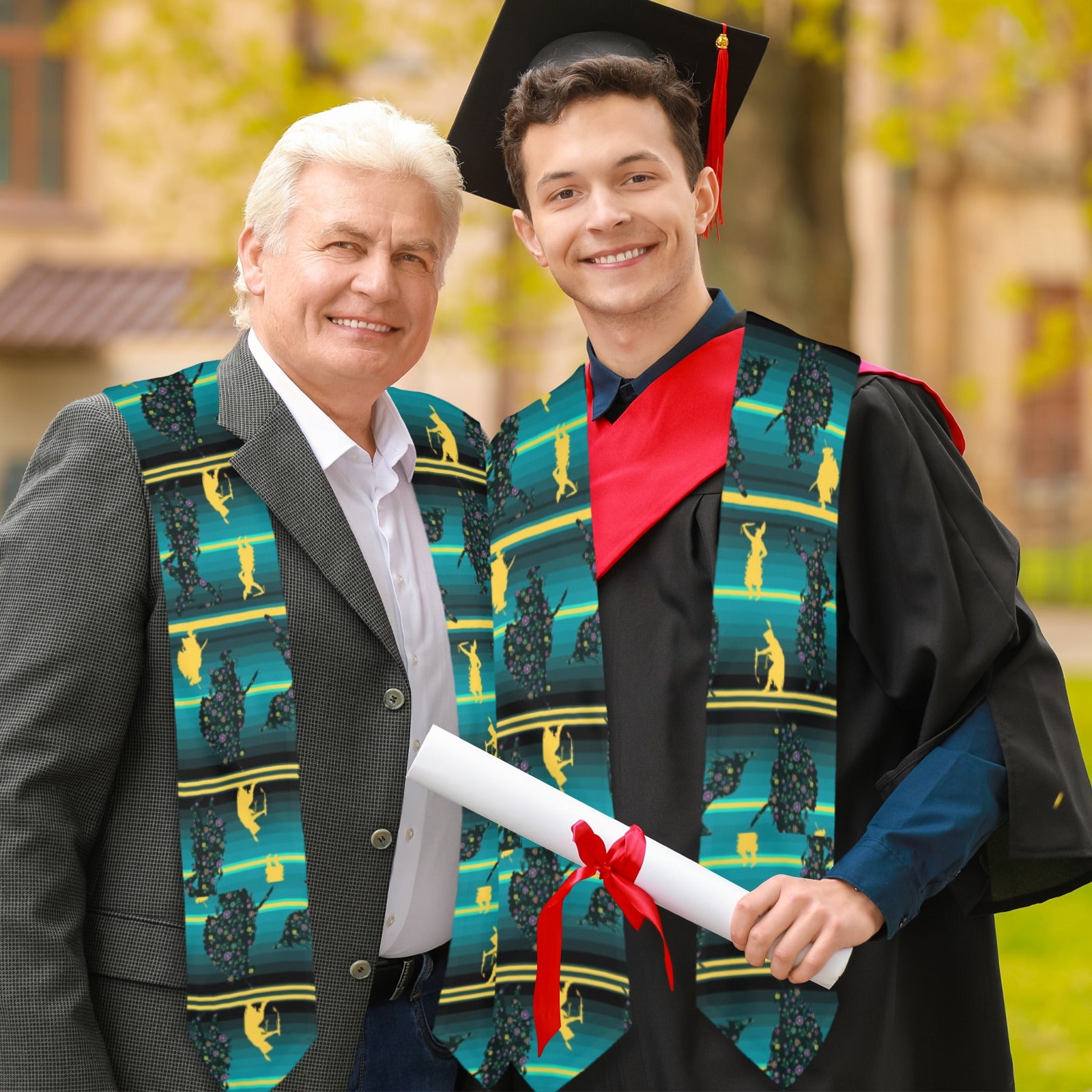 Dancers Inspire Green Graduation Stole