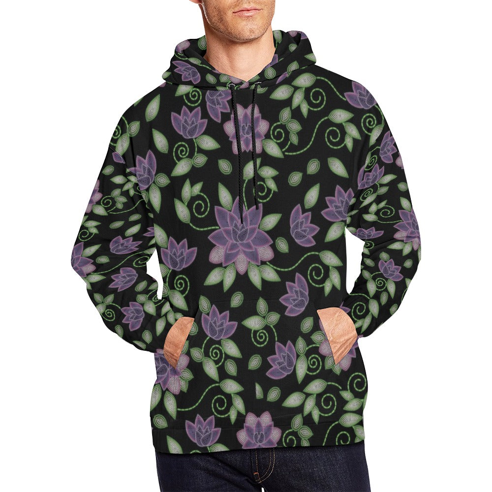 Purple Beaded Rose Hoodie for Men (USA Size)