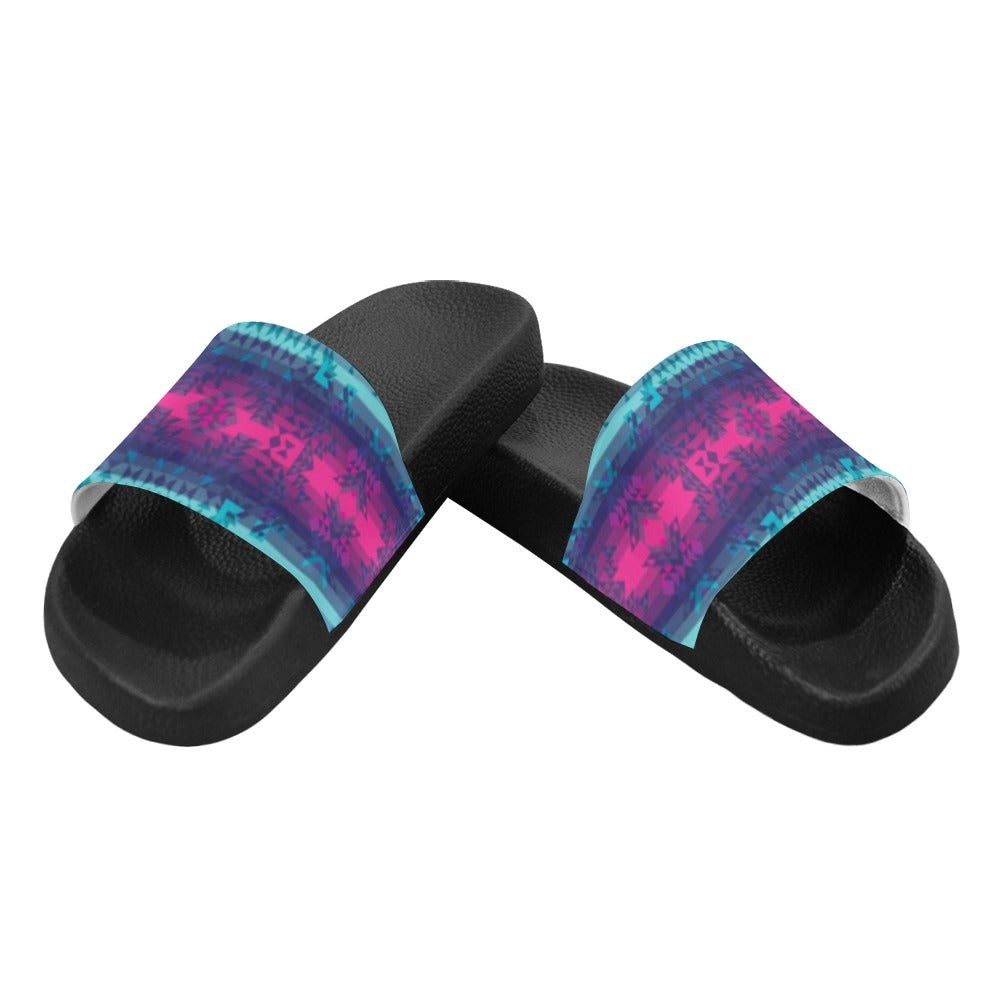Dimensional Brightburn Men's Slide Sandals (Model 057) sandals e-joyer 