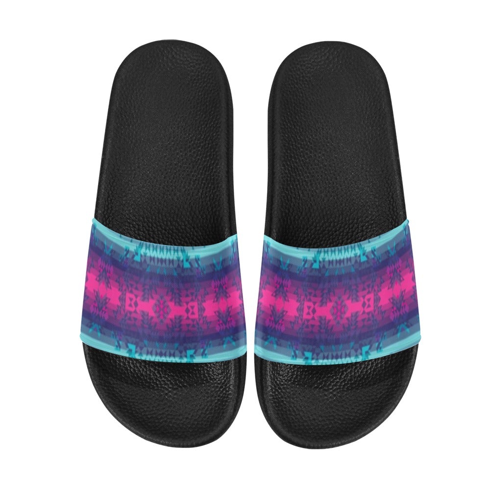 Dimensional Brightburn Men's Slide Sandals (Model 057) sandals e-joyer 