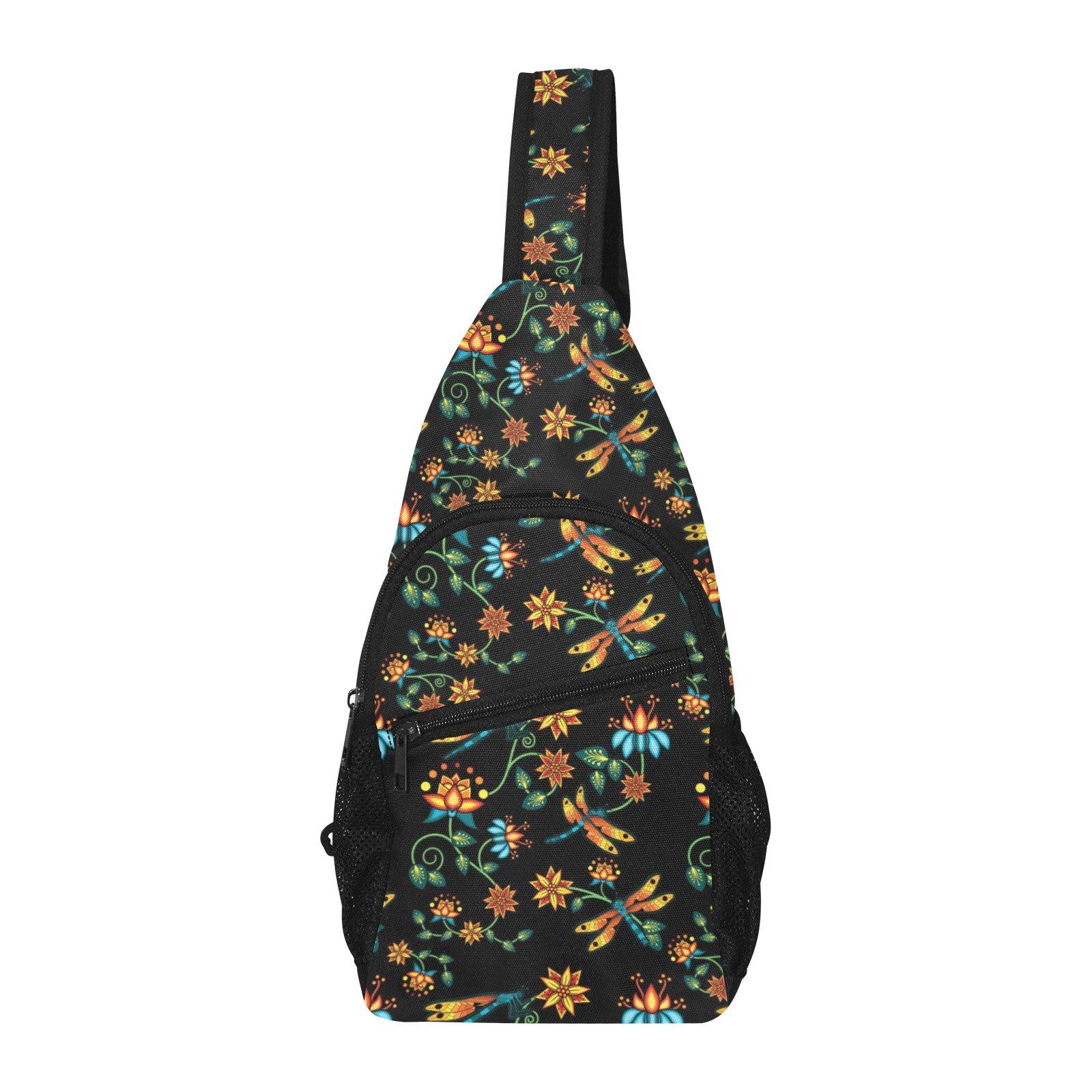 Dragon Lily Noir All Over Print Chest Bag (Model 1719) All Over Print Chest Bag (1719) e-joyer 